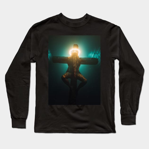 Crucifixion Long Sleeve T-Shirt by Egor Litvinov